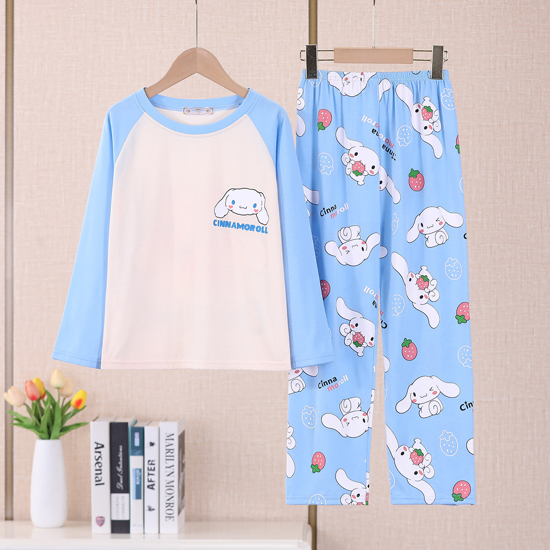Pijamas infantiles algodón de manga larga primavera y otoño nuevo perro Yugui lindo niño de mediano tamaño bebé niñas set de ropa para el hogar
