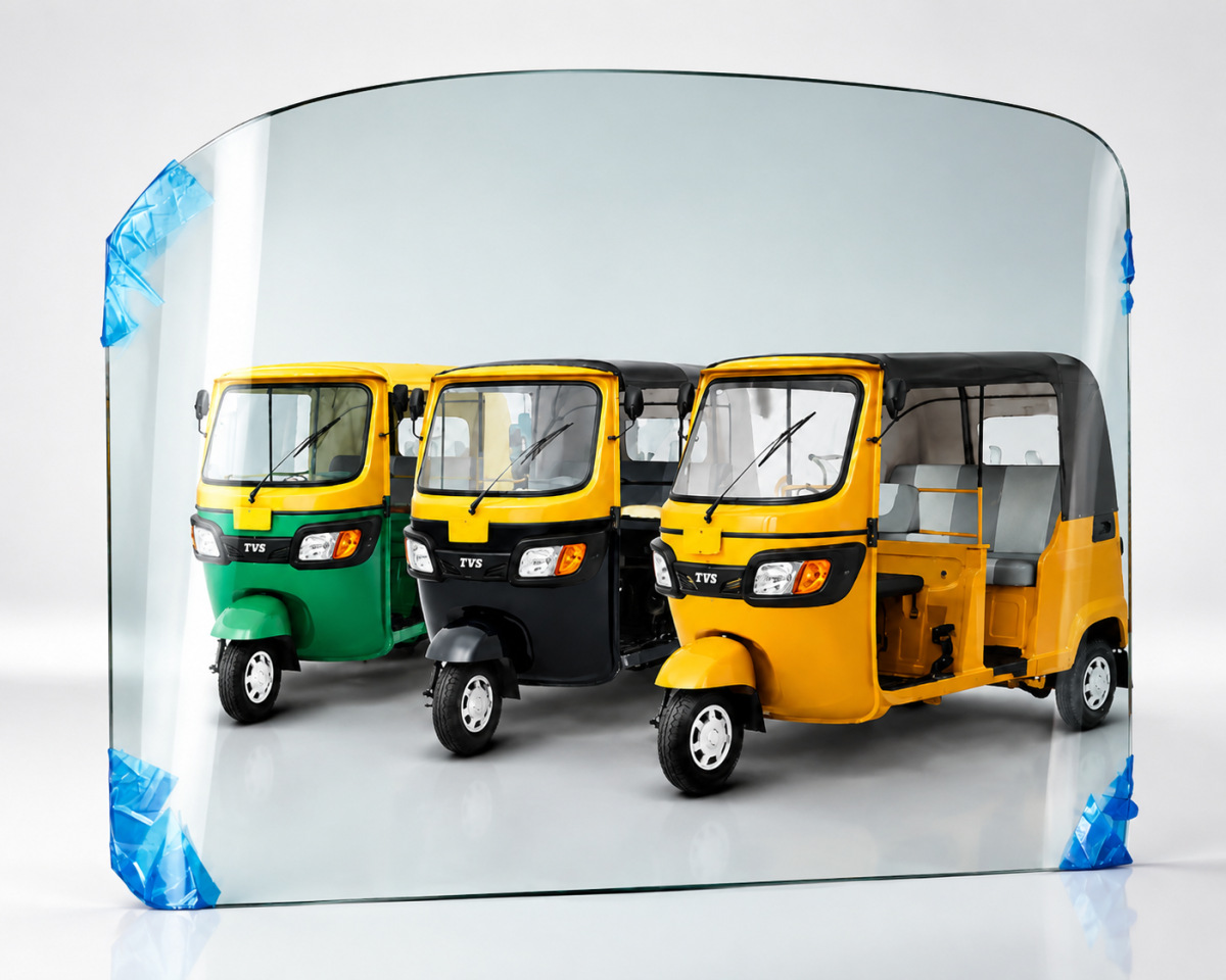Export to Africa: BAJAJ RE45 Tuk-Tuk windshield, TVS King three-wheeled motorcycle interlayer