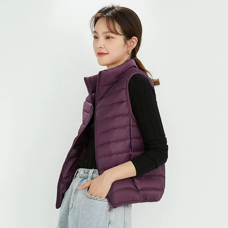Velvet light and thin vest with down, tank top, down jacket, wholesale, 2022, plus size