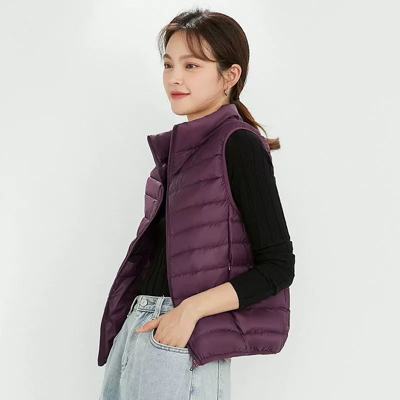 Velvet light and thin vest with down, tank top, down jacket, wholesale, 2022, plus size