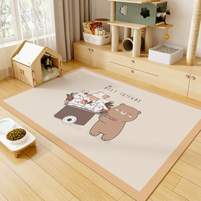 Simple Cartoon One-Touch Clean Pet Floor Mat Waterproof and Urine-Proof Pet Mat No-Wash Easy Care Pet Fence Mat Dropshipping (Avtomobil döşəmə paspasları) - bear-cart-xd-4060cm