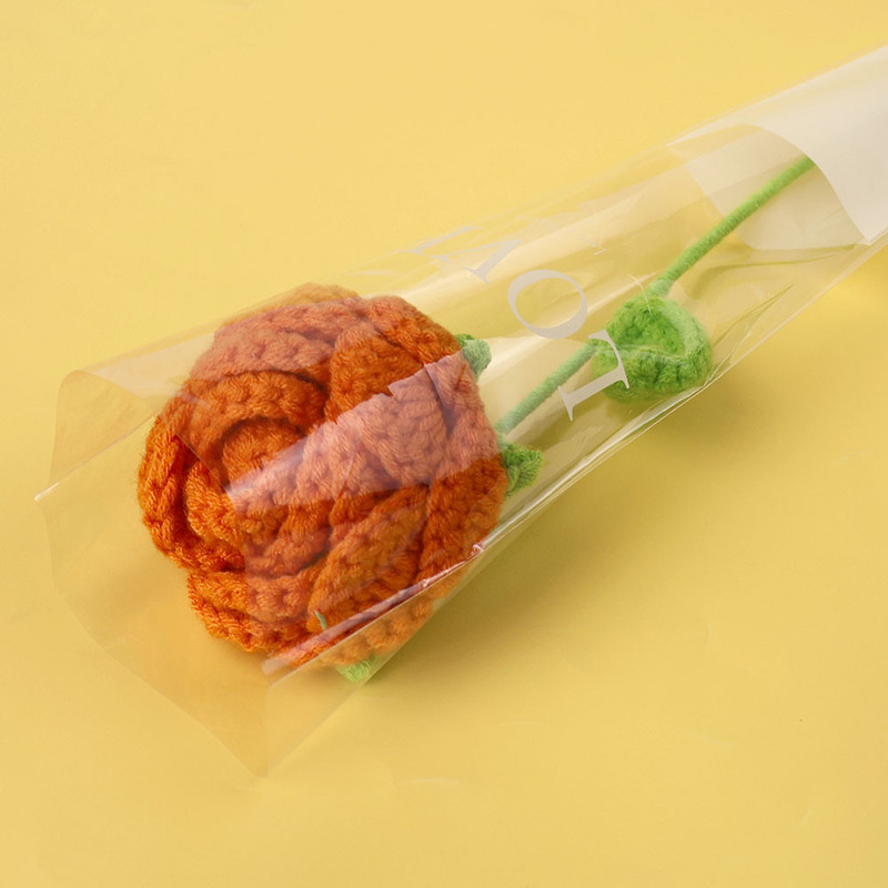 手工钩织仿真花束多彩毛线编织郁金香花枝创意装饰送女友闺蜜礼物|undefined