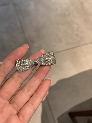 爆闪锆石蝴蝶结发夹女精致侧边夹高级感发卡前额刘海夹头饰发饰|undefined