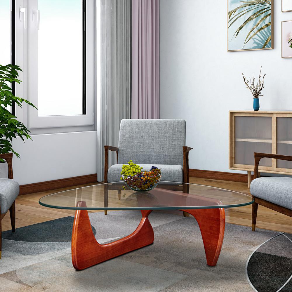 新款三角茶几客厅茶几钢化玻璃茶几沙发边角茶几海外仓一件代发