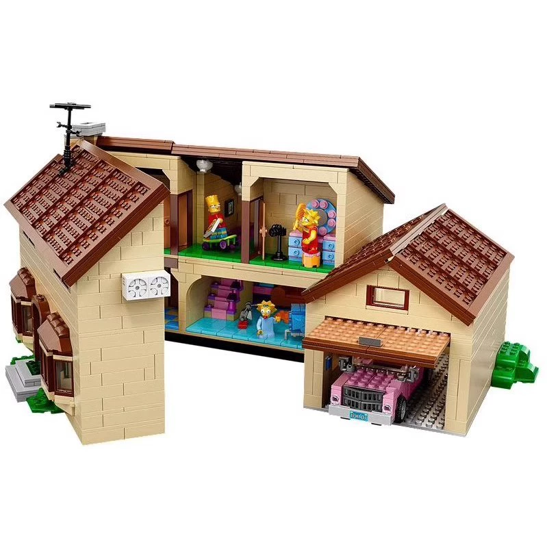 Габаритно совместимая с границей LEGO 71006 домик магазина Simpsons, набор строительных блоков