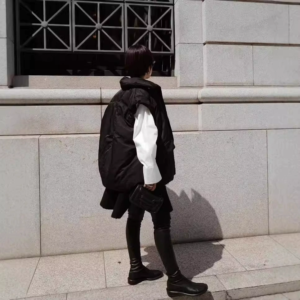 Сухой кран, зима, новый уличный простой в японском стиле, в стиле ретро, холодостойкий теплый профиль, куртка с хлопковой подкладкой, мягкий взлетный жилет из двух носков