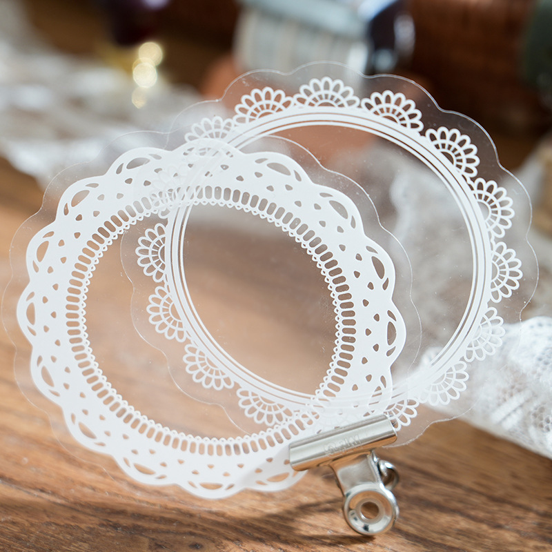 Paquete de pegatinas de PET de encaje crepuscular Serie de intercambio de palabras de pensamiento Paquete de pegatinas de material de decoración de cuentas de tarjetas Gú creativas