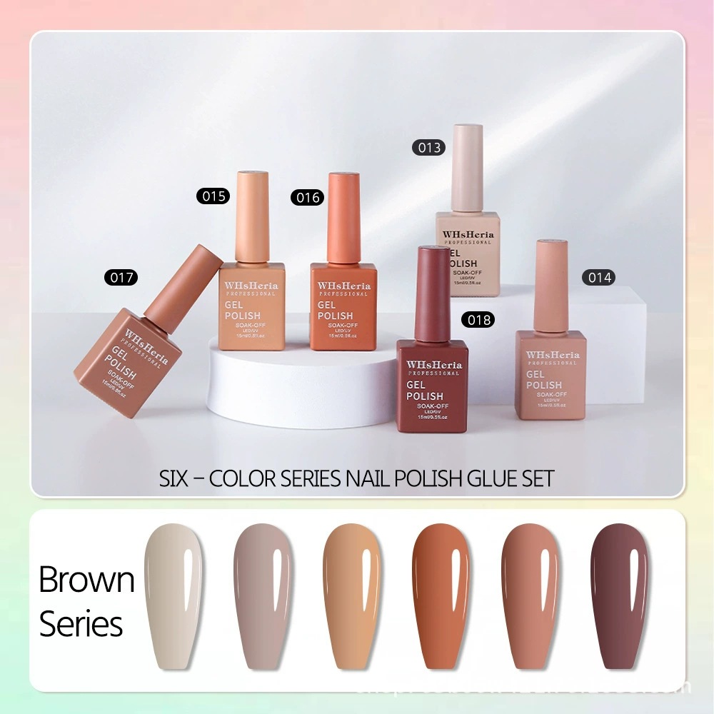 Juego de Gel Esmalte de Uñas de 6 Colores, Sin Lavado, Para Delinear, para Manicura