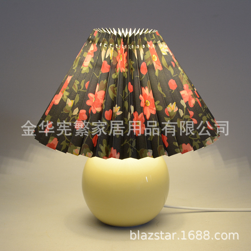 28cm vintage retro plisado pantalla Shell tela PVC creativo B & B Hotel DIY accesorios de iluminación E27