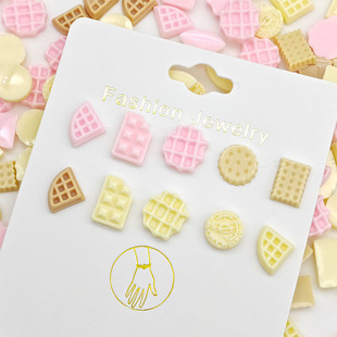 Mini Food Play Chocolate Nail Art Jewelry Resin Cookies Dry Cheese DIY Hairpin Mobile Phone Case Accessories