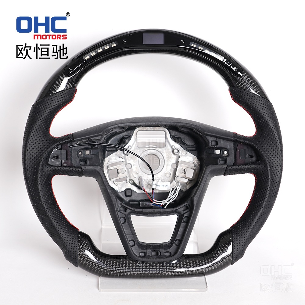 Suitable for Seat Leonmk3 Fr/Cupra Ibiza Carbon Fiber Smart Led Steering Wheel Modification