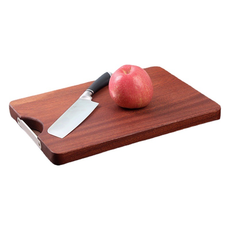 Tabla de corte de ébano madera maciza madera entera a prueba de moho Sapele tabla de corte rectangular tabla de cortar de cuchillos de cocina tabla de cortar