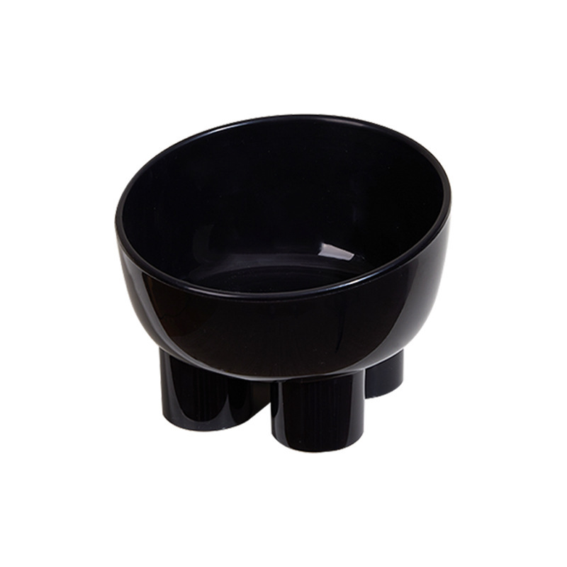 Tazón de comida para mascotas para evitar volcarse Tazón de arroz para perros Beber agua para gatos Tazón de arroz de comida para gatos de gran calibre Tazón de cuello de barbilla anti-negro