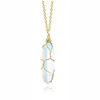 Organic pendant, agate white crystal, metal necklace, Amazon, wholesale