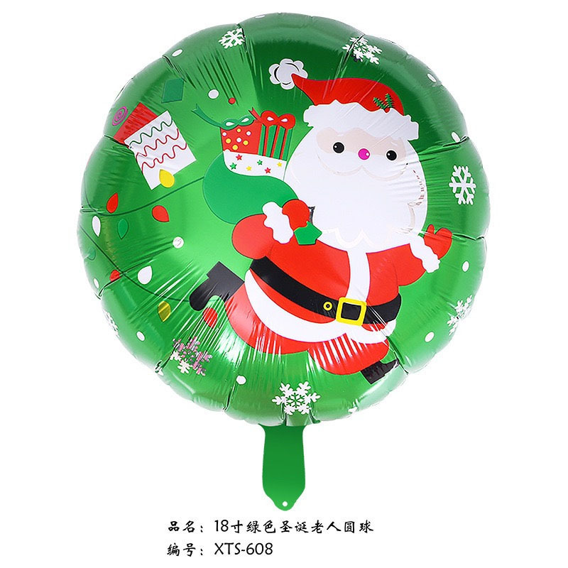 クロスボーダークリスマスサンタクロース杖ヘラジカスノーフレーク雪だるま漫画アルミフィルムバルーンクリスマスパーティー装飾ボール|undefined