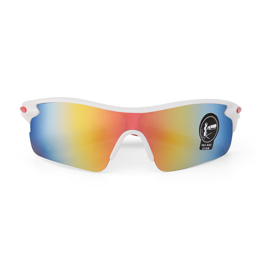  Colorful Trendy Sunglasses 009181 Men's and Women's Outdoor Sun Visor Cycling Glasses PC Sports Glasses