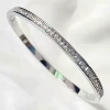 110 steel color single row diamond bracelet