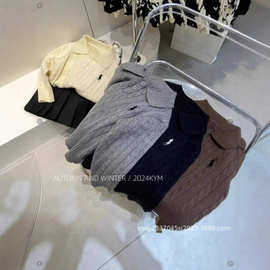 儿童新品polo领套头毛衣秋冬装男女童韩版气质中小儿童针织衫上衣