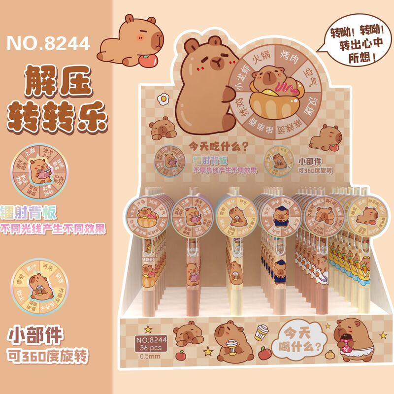 New Kapibala Turnaround Draw Gel Pen Cute Cartoon Decompression Gyro Turnaround Pen Press Water Pen New Kapibala Turnaround Draw Gel Pen Cute Cartoon Decompression Gyro Turnaround Pen Press Water Pen