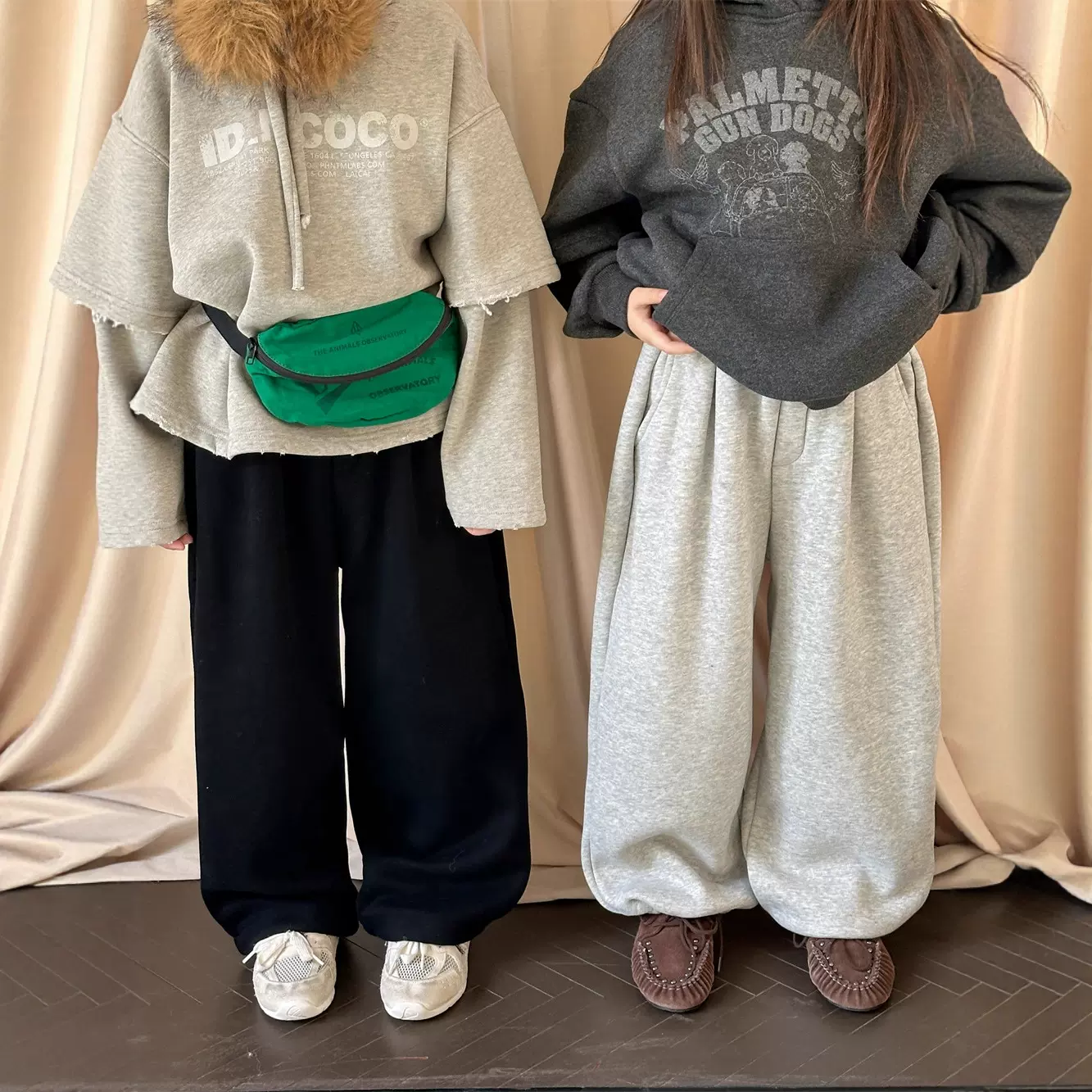 2005冬季新款韩版儿童加绒加厚卫裤男童百搭保暖羊驼绒休闲长裤潮