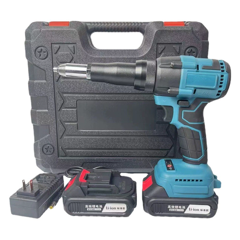 Бесщеточный литиевый Электрический заклепочный пистолет 21 В, автоматический зарядный бытовой пистолет для гвоздей, удобный заклепочный пистолет промышленного класса