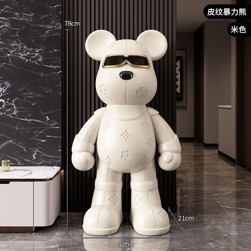 Pwen Violent Bear 大型床置き装飾品リビングルームテレビキャビネットの隣の家の装飾新築祝いギフトライト高級|undefined