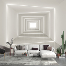 3d立体视觉延伸空间拓展墙纸沙发走廊背景墙网红直播拍照壁纸壁画
