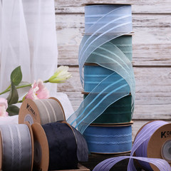 Double vertical and wavy pattern sheen ribbon DIY handmade hair accessory bow floral gift cake wrapping ribbon