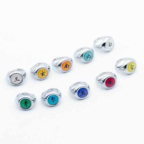 Animation peripherals Akatsuki Uchi Itachi ninja ring cosplay props jewelry set wholesale