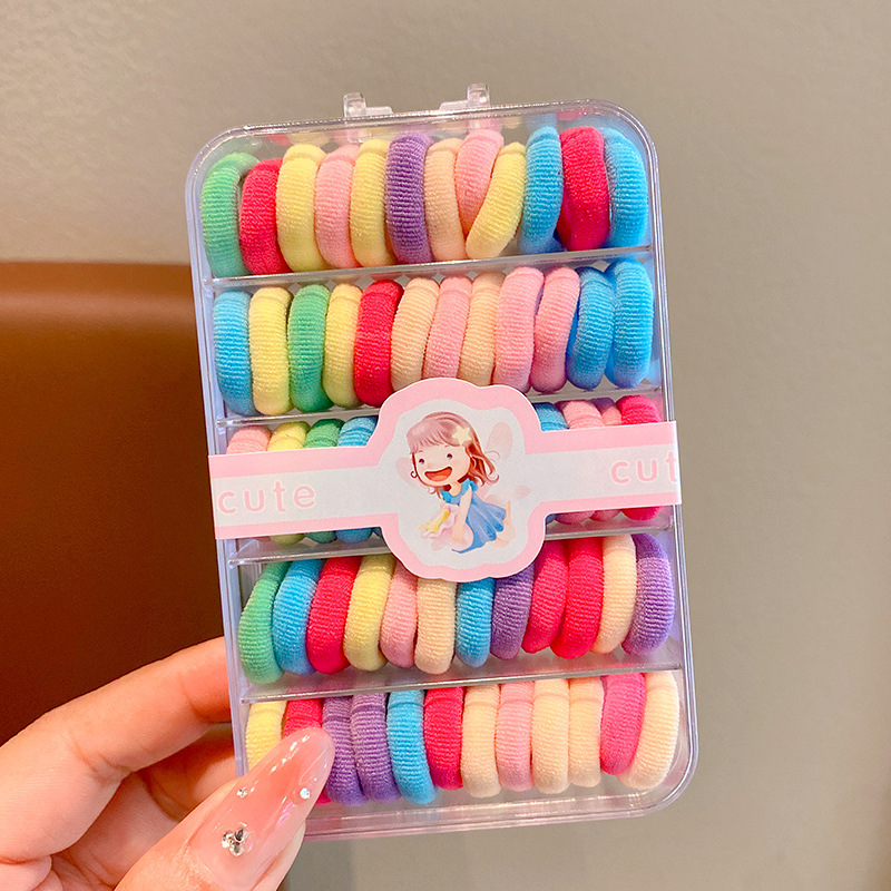 Banda de goma para niños bebé durable banda de pelo lindo lazo anillo de toalla de pelo no hace daño cuerda de pelo elástica buena cuerda de la cabeza