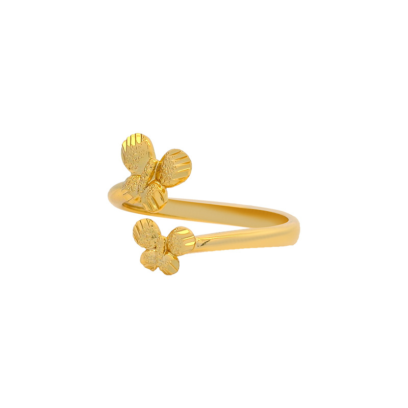 Xuping estilo simple nicho de diseño mariposa abierto anillo ligero lujoso temperamento de alto grado anillo de boda serie mujer
