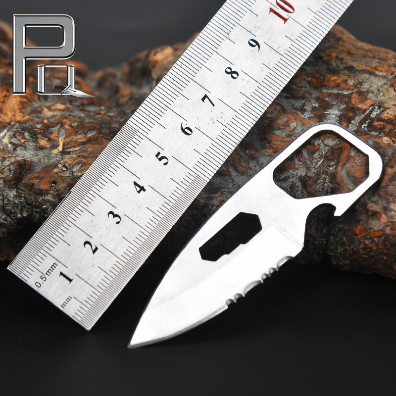 厂家批发小刀不锈钢户外工具小刀礼品刀工具卡多功能求生工具卡刀