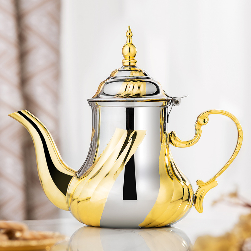 Stainless Steel Gold Arabic Coffee Pot Moroccan Pot Turkish Teapot Marocain Teapot Stainless Steel Gold Arabic Coffee Pot Moroccan Pot Turkish Teapot Marocain Teapot