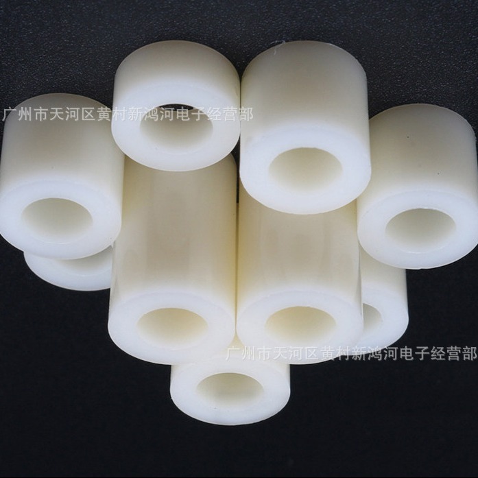 7-3X26MM ABS直通柱 圆形空心隔离柱塑料绝缘支柱 绝缘PC板隔离柱