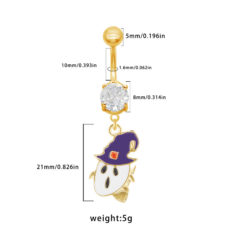 Piercing ombelico strega cartoon per gioielli feste halloween_voghion.com