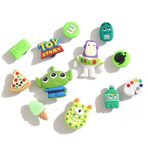 Crocs diy accessories shoe flowers cute cartoon plastic shoe buckles decorative buckles handmade slippers buckle accessories wholesale