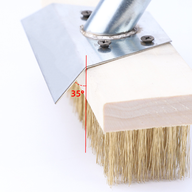 Cepillo de piso conector accesorios cepillo de suelo para eliminar el musgo mango largo limpio cepillo de suelo herramientas de cepillo de acero de pelo duro al por mayor