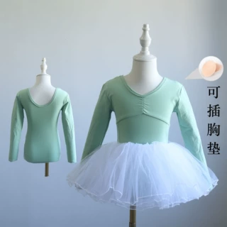儿童舞蹈服女童练功服 长袖秋冬形体服中国舞芭蕾舞民族舞训练服