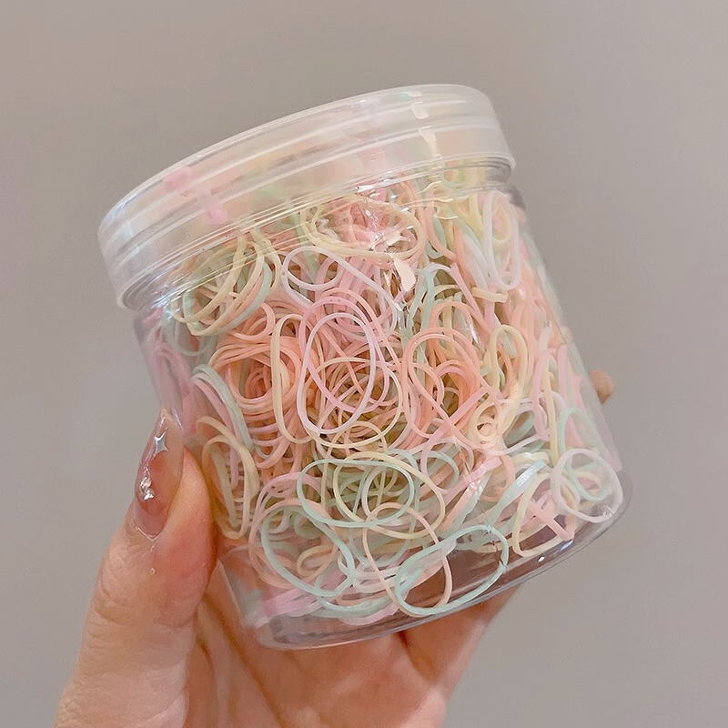 女童彩色一次性发圈不伤发橡皮筋宝宝扎头绳黑色小发饰头绳|undefined