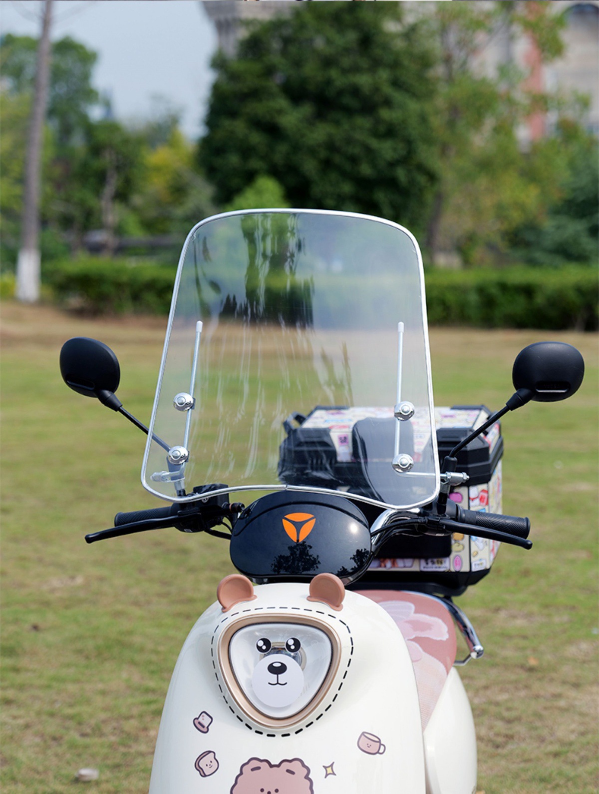 Electric Vehicle Front Windshield Edge Glass High-Definition Transparent Battery Vehicle Weatherproof Scooter Universal Windshield