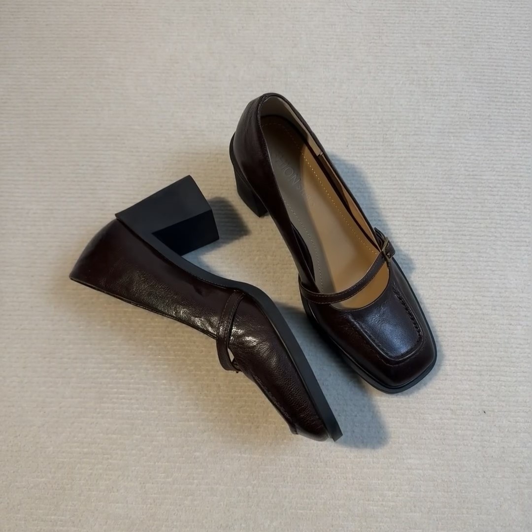 브라운 하이힐 6.5cm [재고]