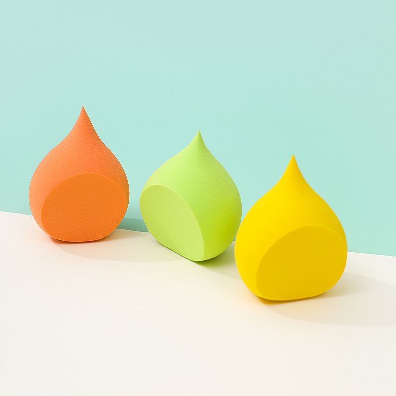 Personalización de gota transfronteriza huevo de maquillaje polvo suave no látex cortar un cuchillo de forma especial esponja huevo herramienta de maquillaje