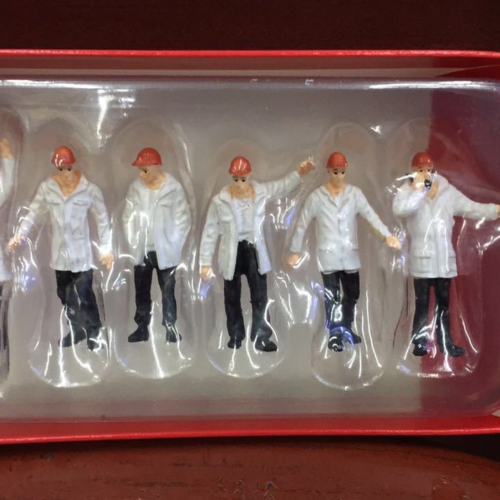 Comercio exterior 1:50 vehículo de ingeniería escena de juguete muñeca sitio escena accesorios trabajador muñeca escena personaje