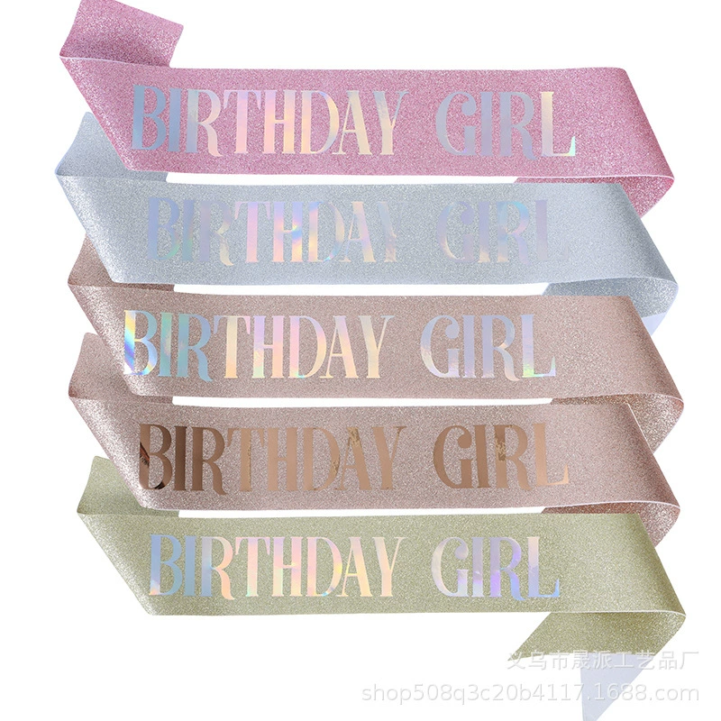 Красочный этикет birthday girl наплечный ремень Queen Призрачный день рождения девушка королева наплечный ремень