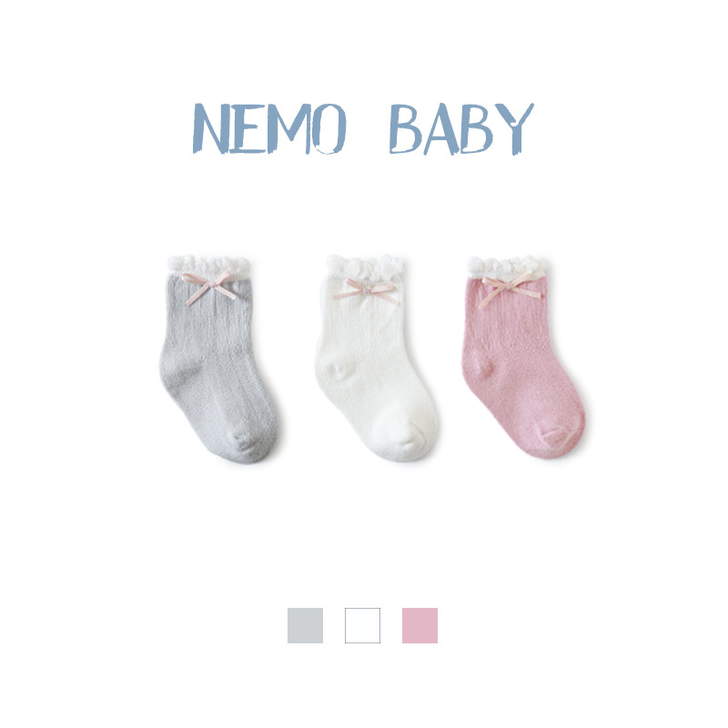 21 primavera y otoño nuevo bebé calcetines princesa encaje bebé calcetines peinado algodón hija calcetines de los niños sin hueso calcetines sueltos