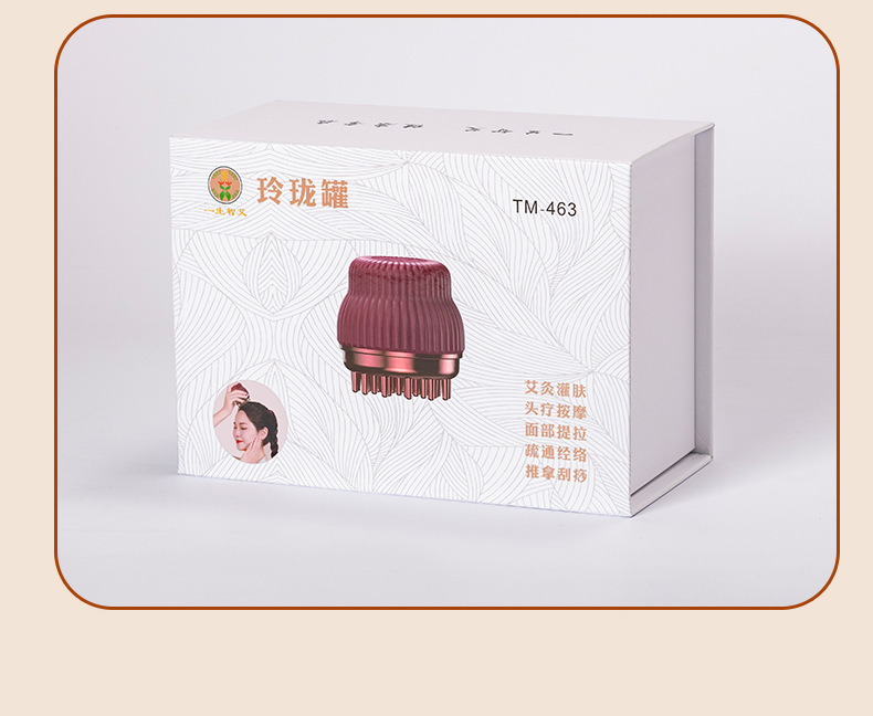 Moxibustion Comb with Exquisite Jar, Specially Designed for Beauty Salons and Wellness Centers, for Meridian-Clearing Massage, Anti-Scalding, Open Flame Moxibustion Comb detail image 19