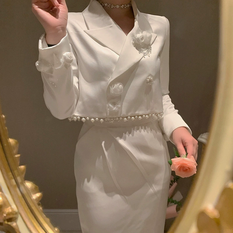 2023 Осень Новый Дизайн Хранителя Магазина Тяжелая Промышленность Легкий Роскошный Элегантный Модный Костюм Королевы