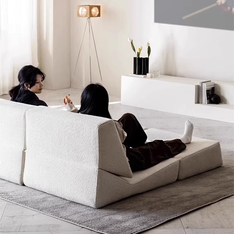 Sofá perezoso de compresión de vacío tatami se puede acostar y dormir en la sala de estar del dormitorio ventana flotante ocio sofá individual