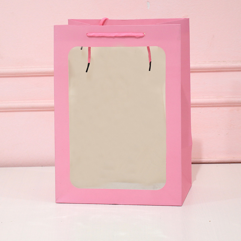 Día de San Valentín ventana bolsa de regalo ventana bolso transparente ramo de flores bolsa de embalaje bolsa de regalo de Navidad