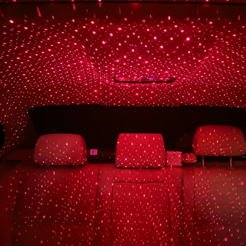 Two-color car starry sky light, car USB atmosphere light, interior projection light, car ceiling starry sky laser rhythm light
